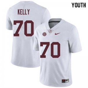 NCAA Youth Alabama Crimson Tide #70 Ryan Kelly Stitched College Nike Authentic White Football Jersey VI17L72DB